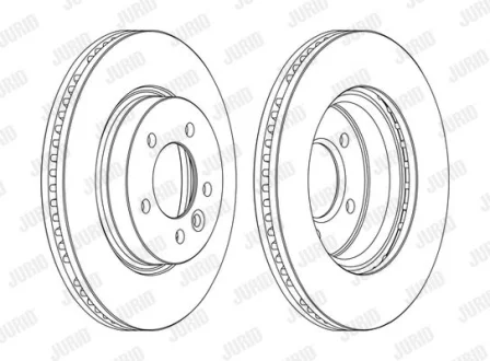 Диск гальмівний передн Лів/Прав LAND ROVER DISCOVERY III, DISCOVERY IV, RANGE ROVER SPORT I 2.7D-4.4 07.04-12.18 JURID 562666JC1