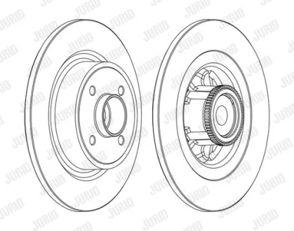 Гальмівний диск із підшипником задн Лів/Прав RENAULT MEGANE I, MEGANE SCÉNIC, SCENIC I 1.4-1.9D 04.97-09.03 JURID 562368JC1