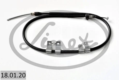 Трос стояночного гальма задн Лів (1610мм/1363мм) HYUNDAI GETZ 1.1-1.6 09.02-12.10 LINEX 180120