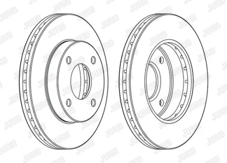 Диск гальмівний передн Лів/Прав MITSUBISHI LANCER VIII, NISSAN NV200, NV200 / EVALIA 1.5-2.0D 03.07- JURID 563107JC