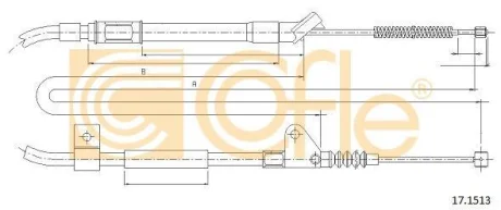 Тросовий привод, стоянкове гальмо COFLE 17.1513