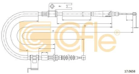 Тросовий привод, стоянкове гальмо COFLE 17.0658