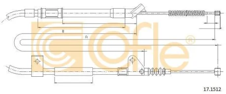 Тросовий привод, стоянкове гальмо COFLE 17.1512
