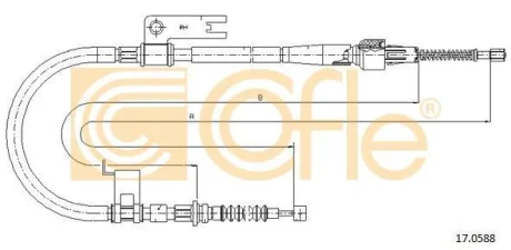 Тросовий привод, стоянкове гальмо COFLE 17.0588