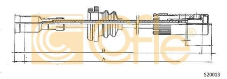 Трос привода спідометра COFLE S20013