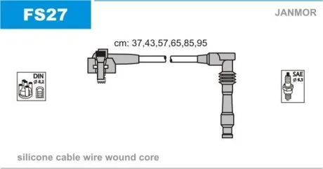 Дроти запалення, набір JANMOR FS27